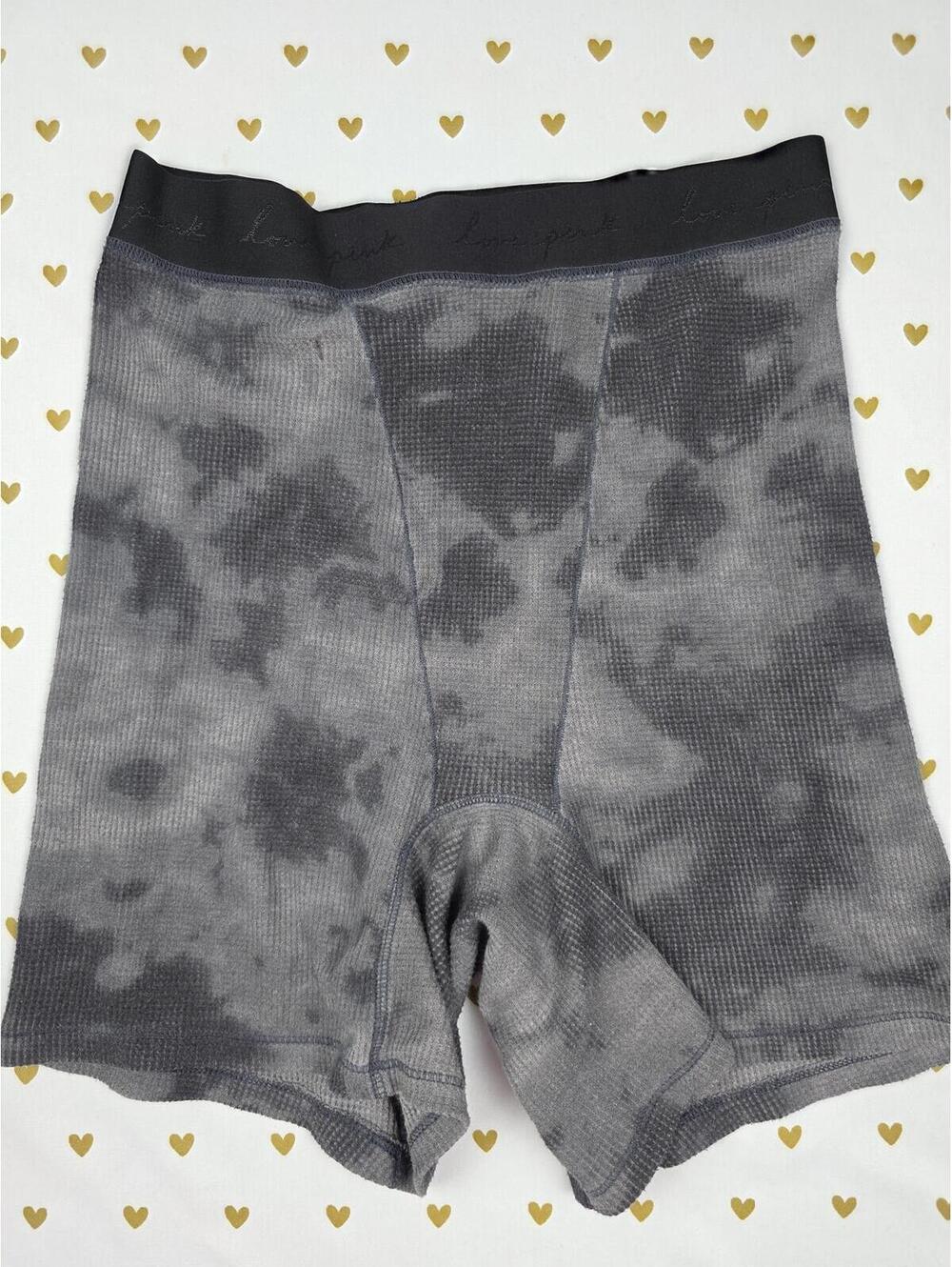 Victorias Secret PINK Tye Dye MEDIUM thermal Sleep Shorts Boxers Pajama Bottoms